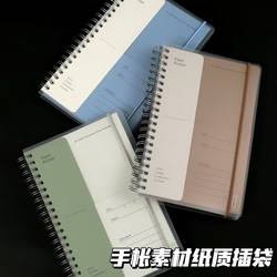 Korean-Style Planner Materials, Receipt Card Paper Inserts, Travel Storage Notebook, DIY Spiral Journal Pouch