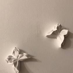 French-Style Plaster Butterfly 3D Wall Decoration Carved Living Room Bedroom Tv Sofa Background Wall Soft Decoration