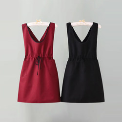 Summer New Korean Style Apron for Kitchen, Home Cooking, Anti-Stain, Wear-Resistant, Easy to Clean, Breathable Work Clothes for Adults