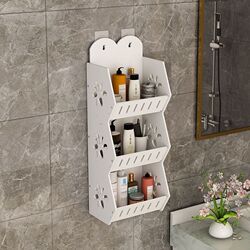 Wall-Mounted Storage Box for Household Cosmetics, Wall-Mounted Dressing Table, Multi-Layer Shelf, Bathroom Shelf