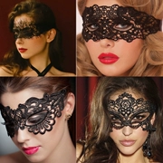 Mặt nạ nửa mặt nữ masquerade đảng cosplay đạo cụ sexy ren catwoman mặt nạ mắt đen Bịt mắt khóa miệng bịt mắt da khóa gài