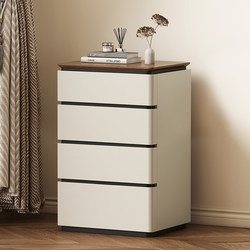 Solid Wood Light Luxury Chest of Drawers, Creative Solid Wood Bedside Table, 2025 New Model, Modern Bedroom Storage Cabinet, High-End Four-Compartment Storage Cabinet