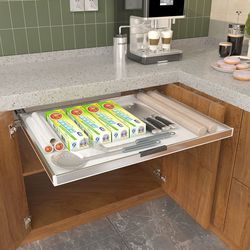 Home-made renovation of kitchen cabinets, storage drawers, tableware, kitchen utensils, tray cabinets, P inner layered panels, environmentally friendly PP material