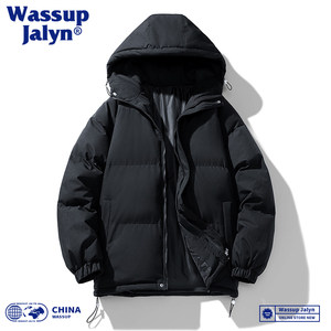 
WASSUP JALYN Autumn and Winter Cotton Clothes Men and Women Hooded Cotton Clothes 2025 Couples Thickened Warm Cotton Jackets Winter Jackets