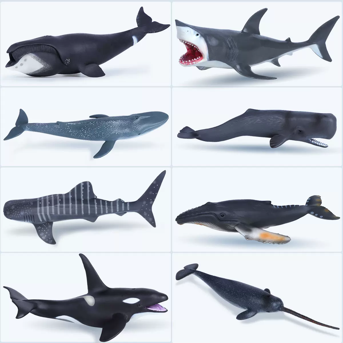 .Simulation of Marine Life Shark Toy Whale Animal Model-Taobao