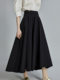 ELLE black design high-waisted skirt for women 2025 summer new layered high-quality simple slim skirt
