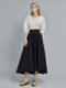ELLE black design high-waisted skirt for women 2025 summer new layered high-quality simple slim skirt