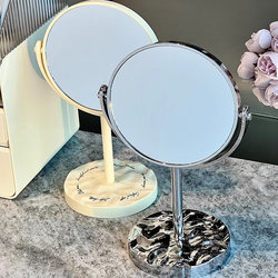 High-Definition Double-Sided Desktop Makeup Mirror, Magnifying Mirror, Vanity Mirror, Small Mirror, Office Dormitory Desk Rotating Tabletop