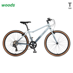 Woods Small Forest Bicycle T100 Aluminum Alloy Commuter Variable-Speed Lightweight Road Bike Retro Unisex 26inch