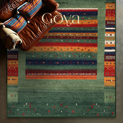 Goya American-Style Carpet, Mid-Century Luxury, Retro French Style, Living Room, Bedroom, Bedside Rug, 2025 New Model, Wipeable and Washable