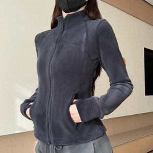 
Polar fleece jacket for women 2026 autumn and winter new style Lulu plus velvet stand-up collar sweatshirt jacket lining fleece jacket