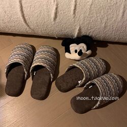 Late-Night Japanese Drama Style Linen Slippers, Autumn and Winter Home Japanese-Style Silent Non-Slip Soft-Soled Indoor Slippers for Couples