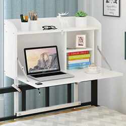 New direct-selling student dormitory bed desk computer desk dormitory artifact folding lifting study table hanging up and down