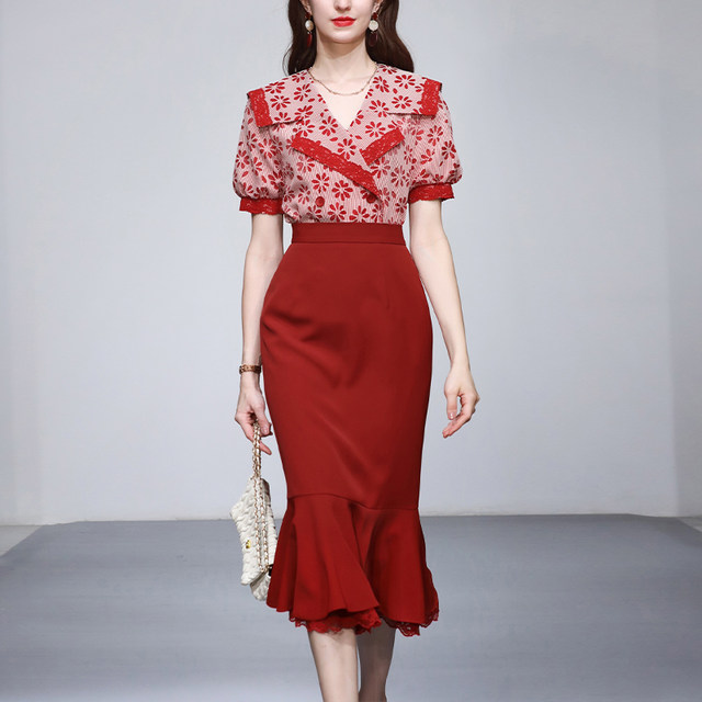 Plataz Flowers Retro Pastoral Set 2025 Spring New Round-Neck Sleeveless Top High Waist Short Skirt main image 0