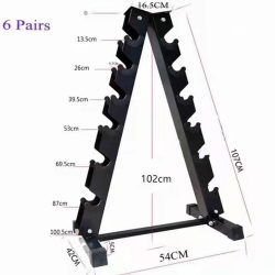 Dumbbell Rack, Dumbbell Cart, Dumbbell Stand, Multi-Specification Home Use Fixed Rack for 3 Pairs, 6 Pairs Kettlebell Rack Equipment