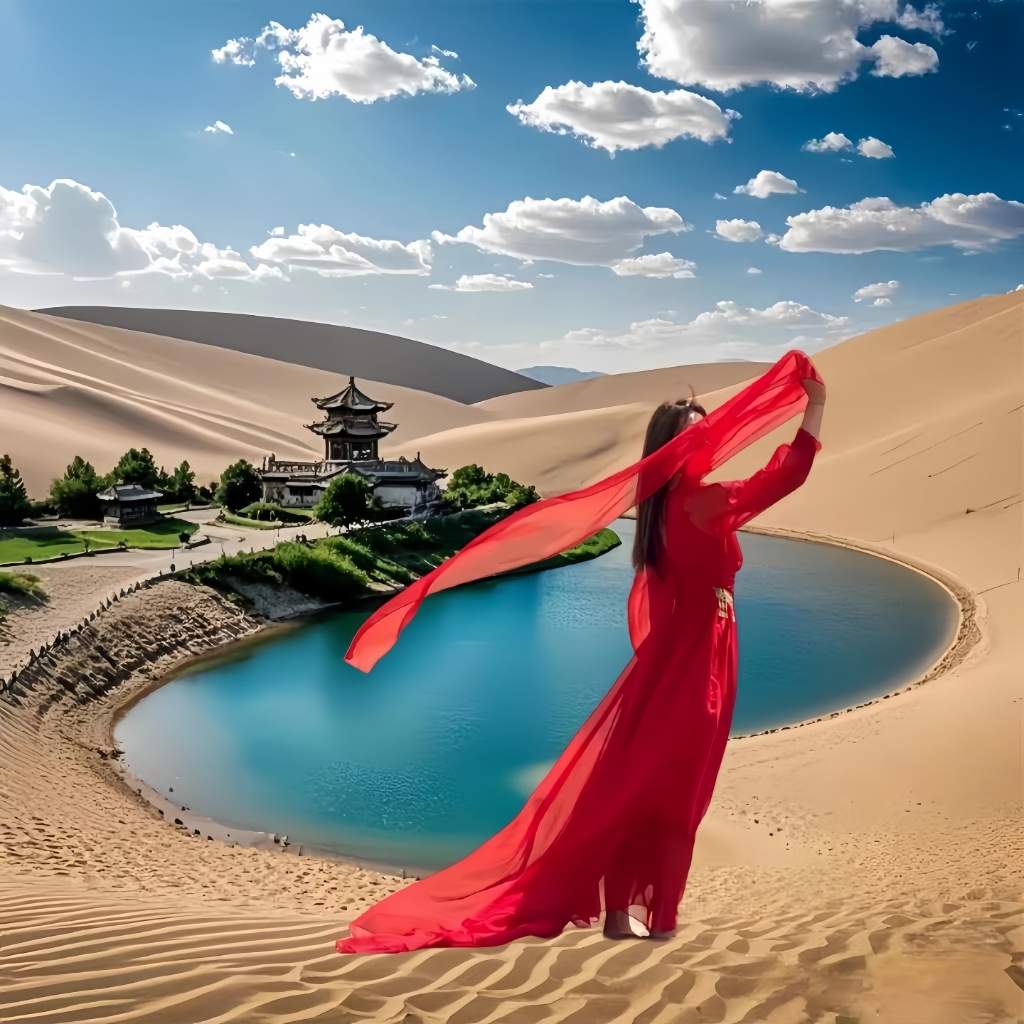 甘肃纯玩 兰州张掖嘉峪关敦煌4日游 七彩丹霞莫高窟月牙泉雅丹