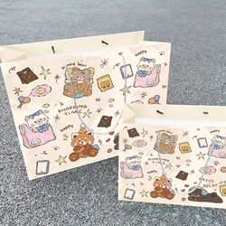 New Cute Animal Gift Bag ins High-Quality and Exquisite Storage Bag Cartoon Gift Wrapping Paper Tote Bag