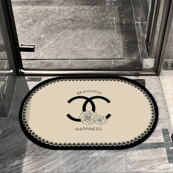 Chanel-Style Diatomaceous Earth Bathroom Absorbent Mat for Home Use, High-End Non-Slip and Wear-Resistant Carpet for Bathroom Entrance
