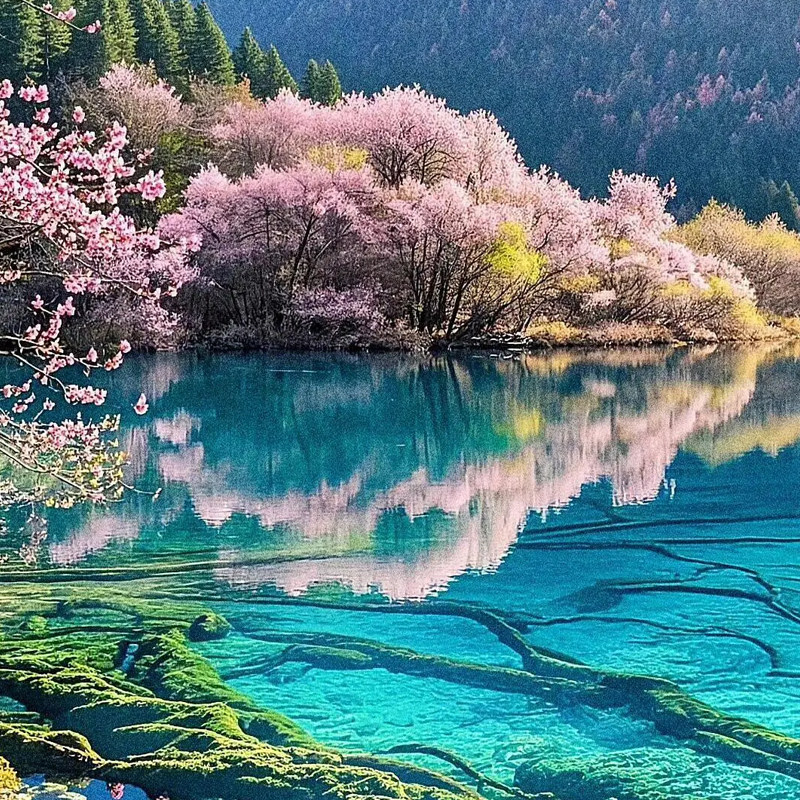 四川成都5天4晚九寨沟三星堆熊猫基地自由行