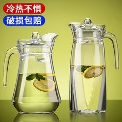 Thickened Glass Cold Water Pitcher, Large Capacity, Household Duckbill Kettle, High Temperature Resistant Tea Brewing Pitcher, Cooling Water Cup, Cold Water Jug