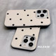 Zhao Lusi same simple polka dot suitable for Apple 14 mobile phone case iPhone 13 Promax new 16 protective case 12 creative 11 full cover 15 silicone anti-fall 17 female soft internet celebrity high-end girl