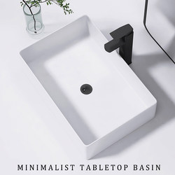 Countertop Basin with Deepened Size Options, Wash Basin for Bathroom, Balcony, Laundry Basin, Household Ceramic Washbasin