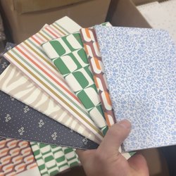 French Monoprix A5 Stitched Notebooks, 6 Pieces in Total, Minor Flaws