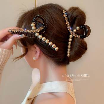 
Xiaohongshu recommends light luxury Korean style pearl-encrusted diamond gripper