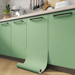 Green Cabinet Stickers, Special Film for Furniture Renovation, Self-Adhesive, Waterproof and Oil-Proof, Kitchen Cabinet Door Skin-Like Film