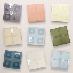 French Retro Tiles 400X400 Colorful Dopamine Kitchen Bathroom Balcony Floor Tiles Commercial Chain Store Tiles