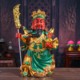High -end ceramics Guan Erye statue Wucai Shen Guan Gong Gong Shen Gong Gong Guan Guan Yu red face Wuguan Gong
