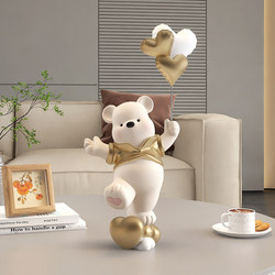 Cute Bear Desktop Ornaments for Living Room Tv Cabinet, Wine Cabinet, Home Decorations, Couple's Birthday Gifts for Friends