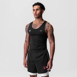 Asrv American-Style Summer Sports Quick-Drying Vest High-Elasticity Running Training Professional Sleeveless Fitness Solid Color Base Shirt