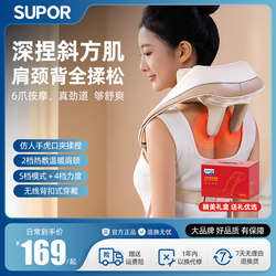 Supor Shoulder and Neck Massager, Back, Waist, Shoulder, and Cervical Spine Massager, Kneading Trapezius Muscle Device, Neck Massager