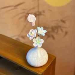 [Exclusive Combination] Jingdezhen Ceramic Flower Ornaments Handmade Intangible Cultural Heritage Artificial Flowers Office Decorations