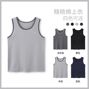 2024 Single -top Paper Paper Men's Summer Cotton Vests Thin sleeveless men's increased code to wear home clothes
