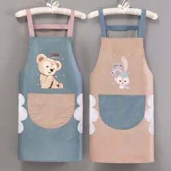 Cartoon Apron for Kitchen Use, Waterproof and Oil-Proof, Special for Catering, Cooking, Hand-Wiping, Work, and Stall Setting, Stain-Resistant