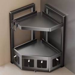 Kitchen Storage Rack Countertop Corner Spice Multifunctional Rack Wall Triangular Spice Condiment Oil Salt Sauce Vinegar Storage Rack