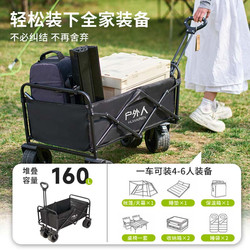 Outdoor Dual-Purpose Camping Cart Portable Travel Home-Use Trolley Picnic Cart Folding Chair Children's Camping Cart D