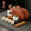 Bộ trà thủy tinh du lịch, cốc nhanh cầm tay, bộ túi xách cá nhân, tách trà Kung Fu ngoài trời, ấm trà bộ ấm trà đạo Trà sứ