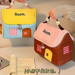 New Dopamine-Style Makeup Bag, Portable Large-Capacity Storage Solution, Partitioned Toiletry Bag for Boarding School Students 8