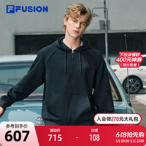 
FILA FUSION Fila Fashion Brand Knitted Hooded Jacket Men's 2025 Autumn New Fashionable Casual Loose Top