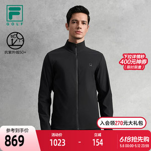 
FILA Official Men's Knitted Long Sleeve Jacket 2025 Autumn New Golf Sports Sunscreen Top