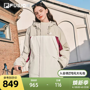 FILA FUSION Philippine Couple Couple Cotton Cotton 2024 Winter New Casual Loose Loose Loose Color Hoody Jacket
