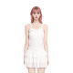 BM suspender vest for women 2025 new lace suspender pure desire pure white lace suspender vest