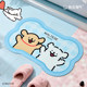 
A little naughty line puppy water-absorbent quick-drying foot mats toilet door bathroom non-slip floor mats for home use