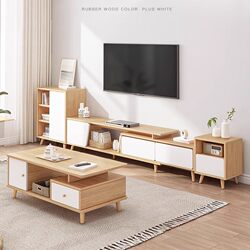 Nordic Tv Cabinet Modern Minimalist Bedroom Living Room Home Small Apartment Solid Wood Leg Coffee Table Tv Cabinet Combination