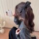 Korean knitted bow streamer duck beak clip spring and summer one-line clip back head temperament hair clip hair clip clip hair accessories