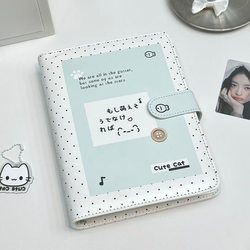 Mint Cat A5 Loose-Leaf Card Album Four-Grid Leather Star Card Storage Photo Album High-Value Loose-Leaf Notebook