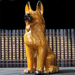 Ceramic Dog Ornaments to Attract Wealth and Prosperity, Craft Gifts, Living Room Desktop Decorations, Home Office Desk Decorations